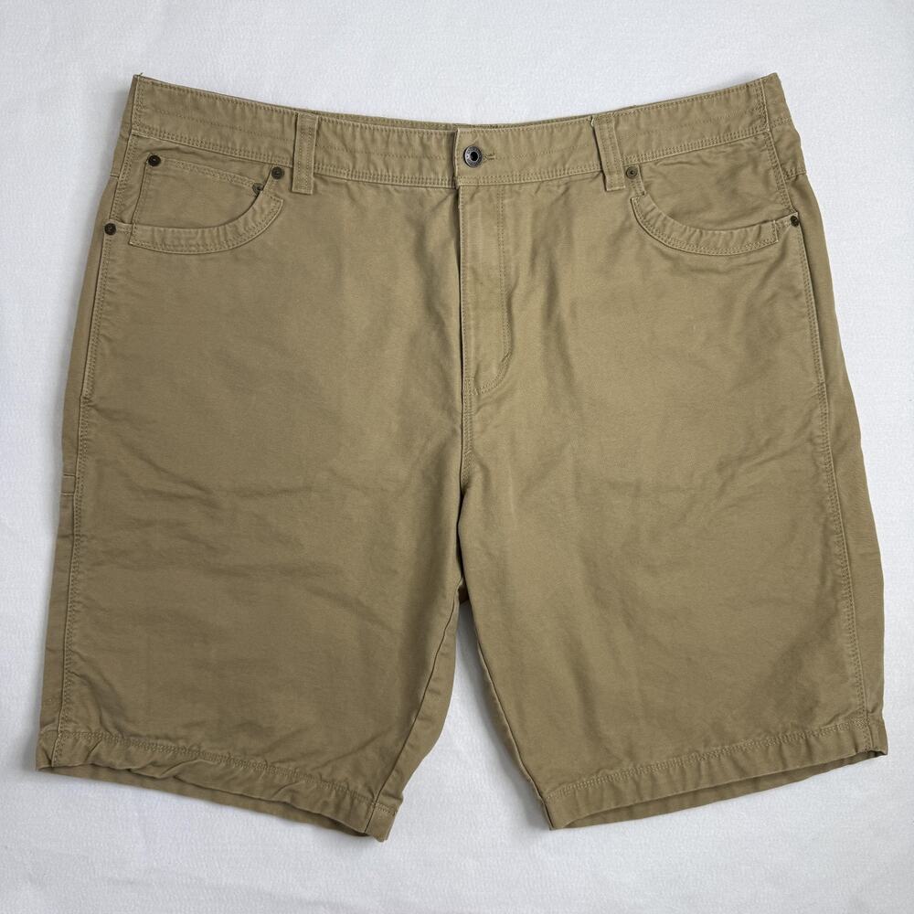 Eddie Bauer Shorts Mens 42 Beige Cargo Flat Front Utility Summer Workwear 11"